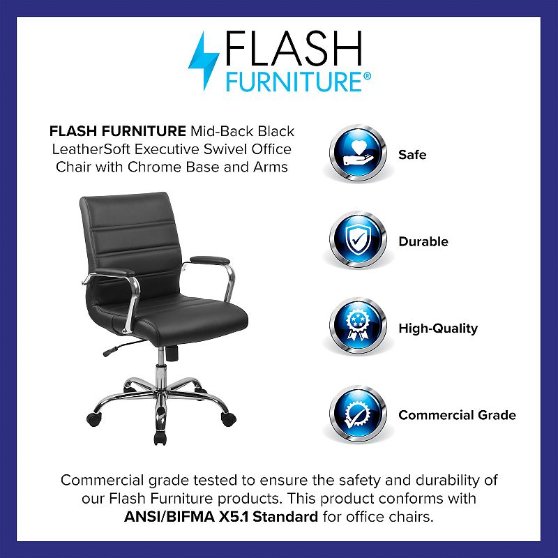 Flash Furniture Mid-Back Executive Swivel Office Chair