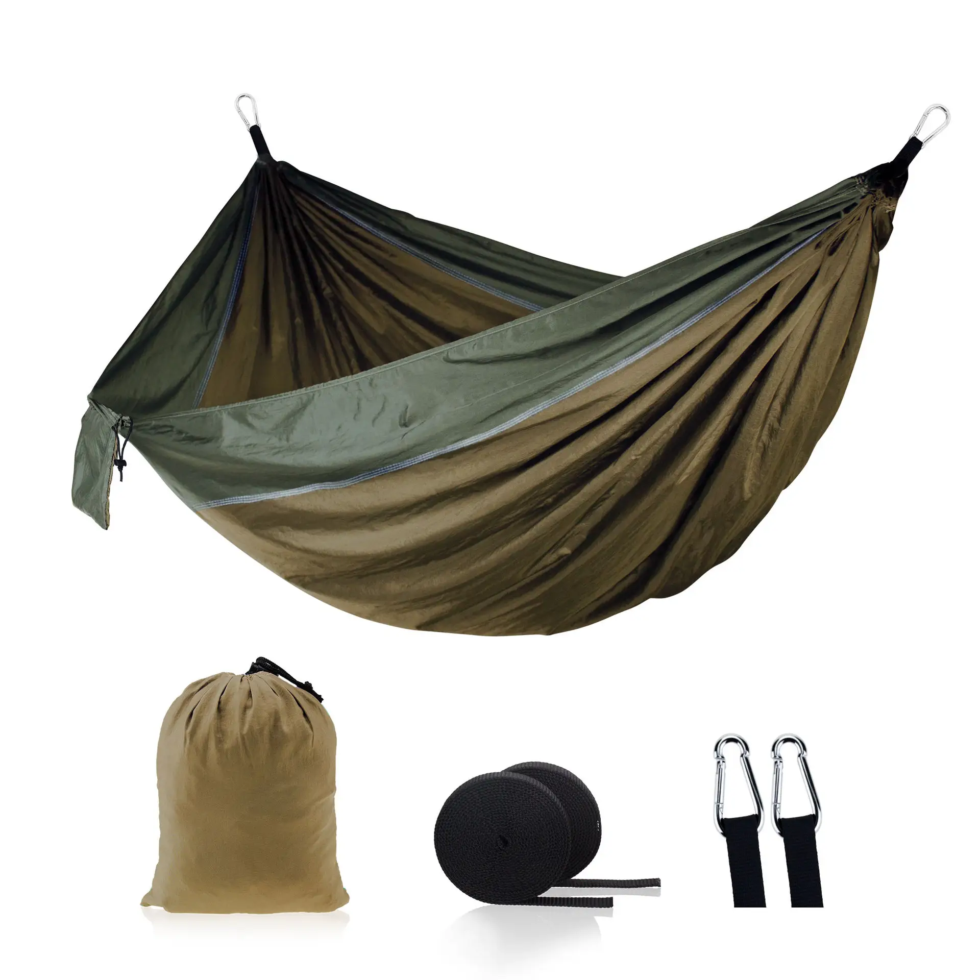 Portable Family luxury Camping Hammock Hiking Double Lightweight Nylon tree strap parachute hammock for outdoor