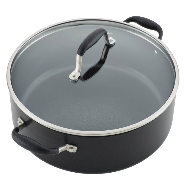 Anolon Advanced Home 7 5qt Covered Wide Stockpot Onyx