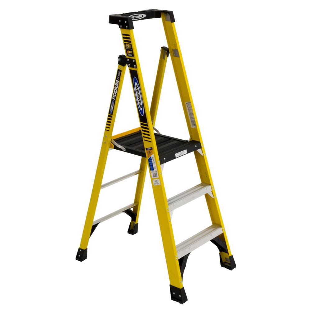 Podium 3-ft Fiberglass 375-lb Type IAA Step Ladder