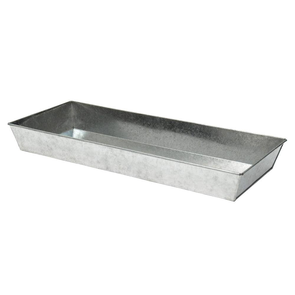 ACHLA DESIGNS Large Versatile Galvanized Steel Tray 24 in. W Antique Finish C-91