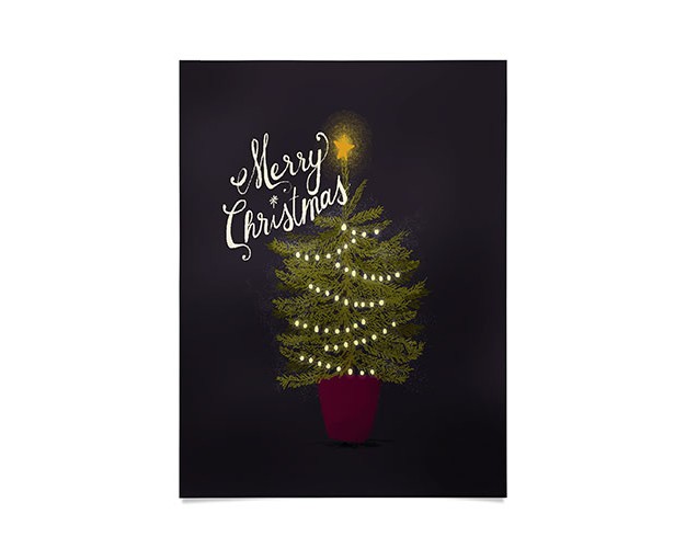 Joy Laforme Merry Christmas Little Tree Poster Society6