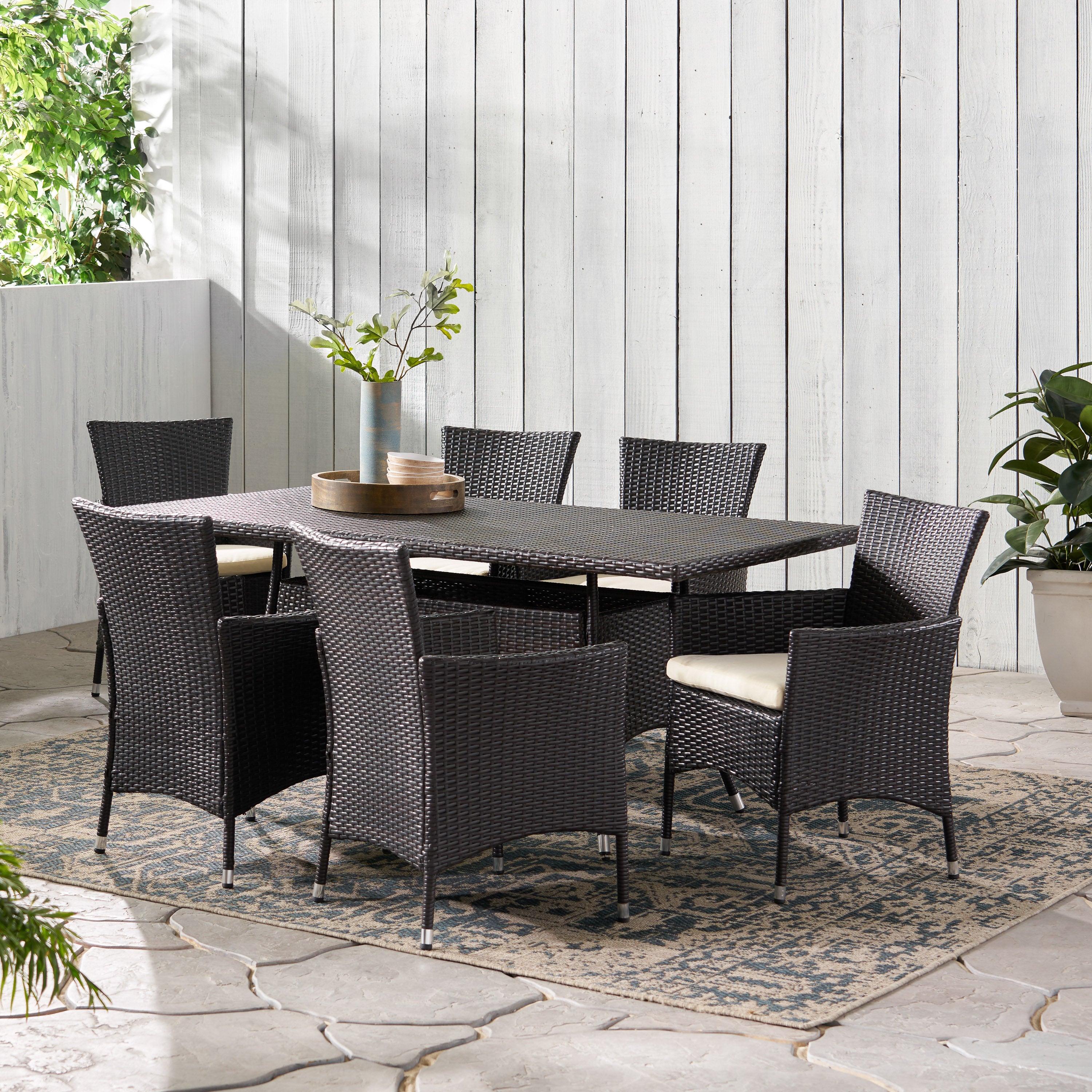 Clementine Outdoor Wicker Dining Set