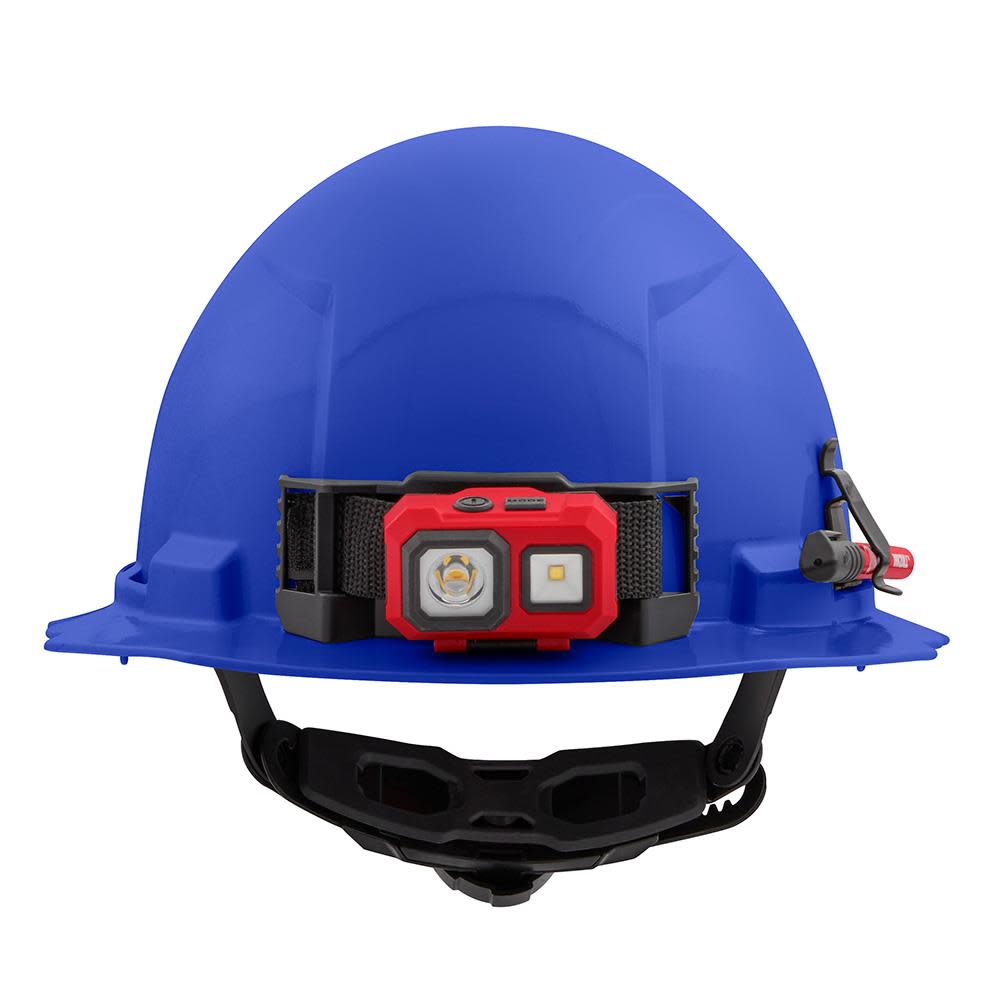 Milwaukee Blue Full Brim Hard Hat with 6pt Ratcheting Suspension Type 1 Class E