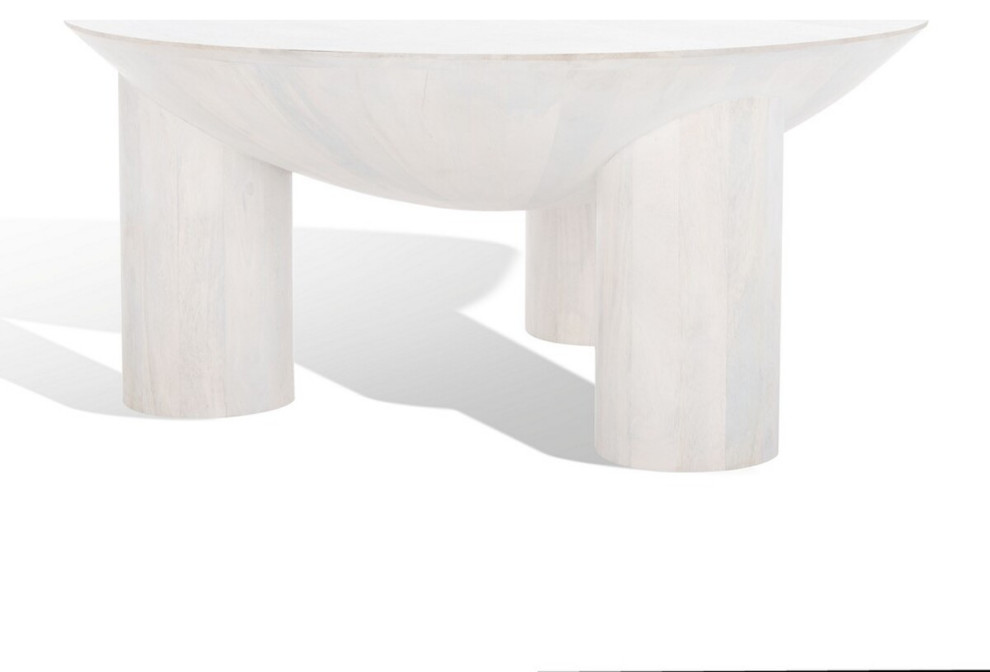 Safavieh Couture Calhoun Round Wood Coffee Table   Transitional   Coffee Tables   by Safavieh  Houzz