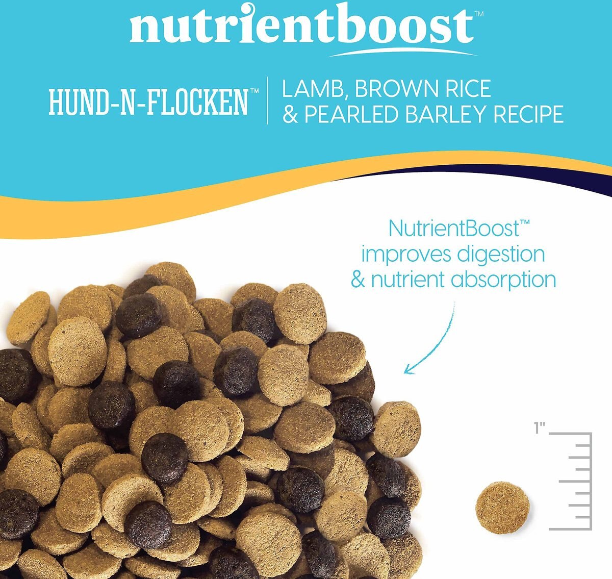 Solid Gold NutrientBoost Hund-N-Flocken Lamb， Brown Rice and Pearled Barley Recipe Adult Dry Dog Food