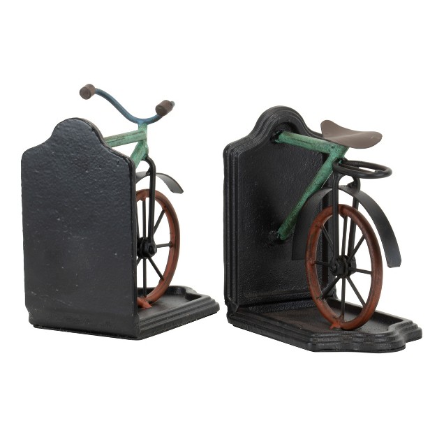 Multicolor Set Of 2 Metal Bicycle Bookends Foreside Home amp Garden