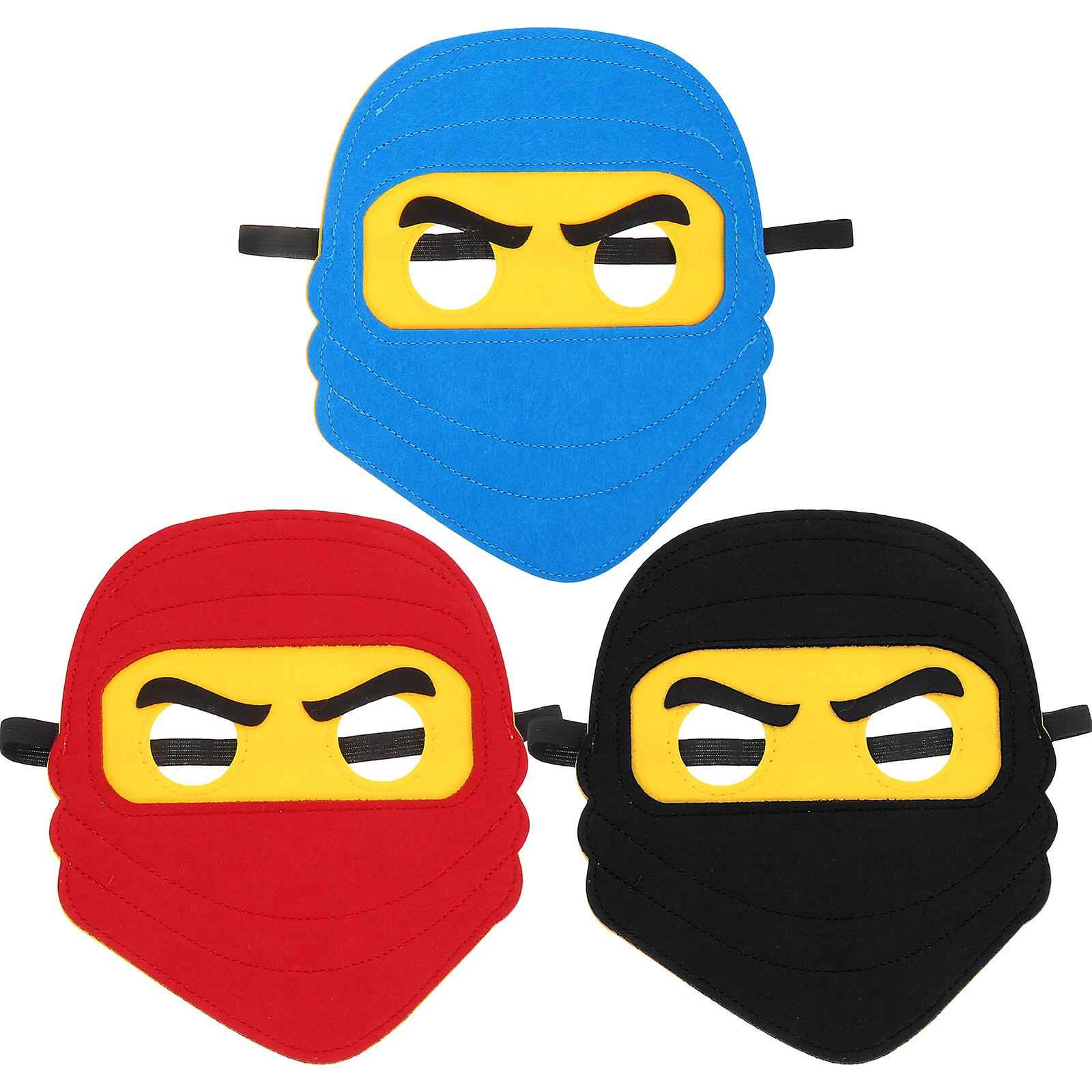 3pcs Ninja Cosplay Mask Masquerade Costume Mask Carnival Party Cosplay Mask Party Supplies