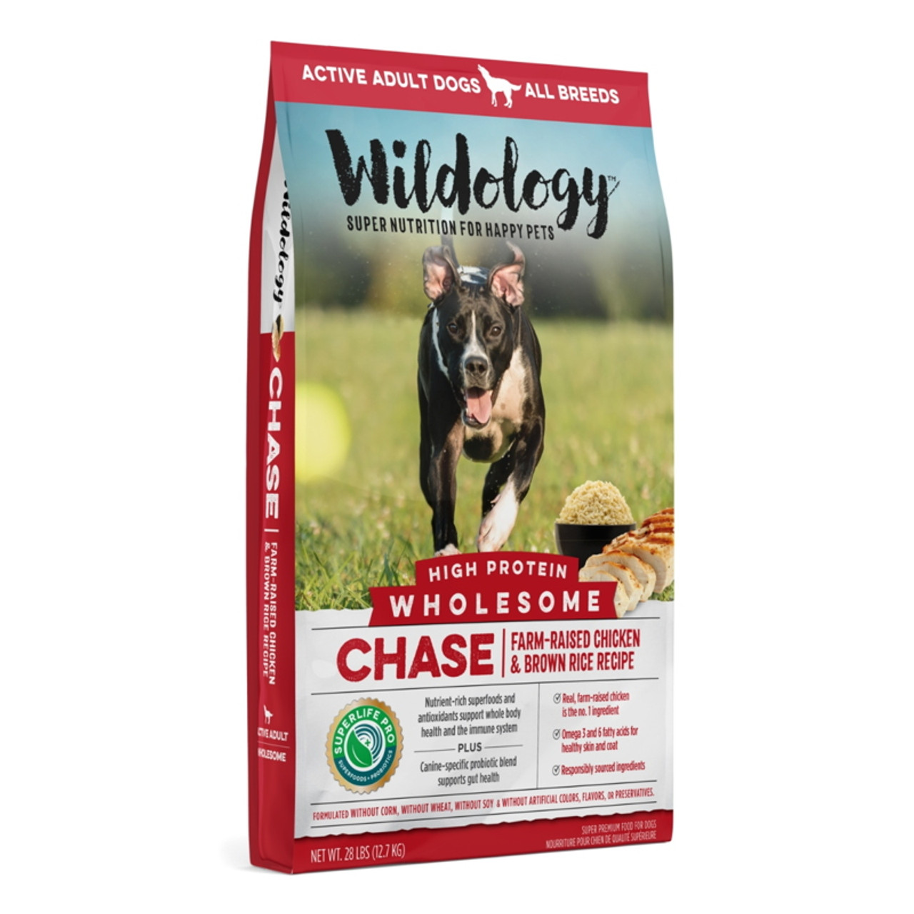 Wildology CHASE Active Adult Farm-Raised Chicken and Brown Rice Do