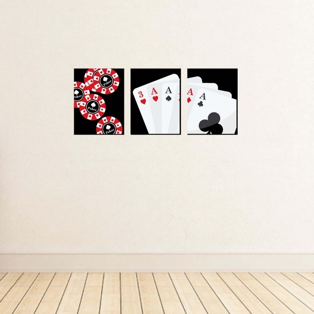 Big Dot Of Happiness Las Vegas Casino Wall Art Decor And Poker Game Room Home Decorations Gift Ideas 7 5 X 10 Inches Set Of 3 Prints