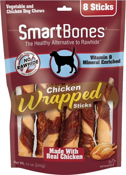 SmartBones Chicken Wrapped Sticks Chicken Flavor Dog Treats