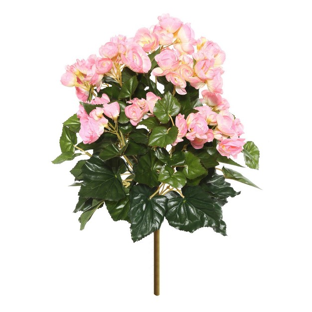 Artificial Begonia Bush 15 25 quot Light Pink Vickerman