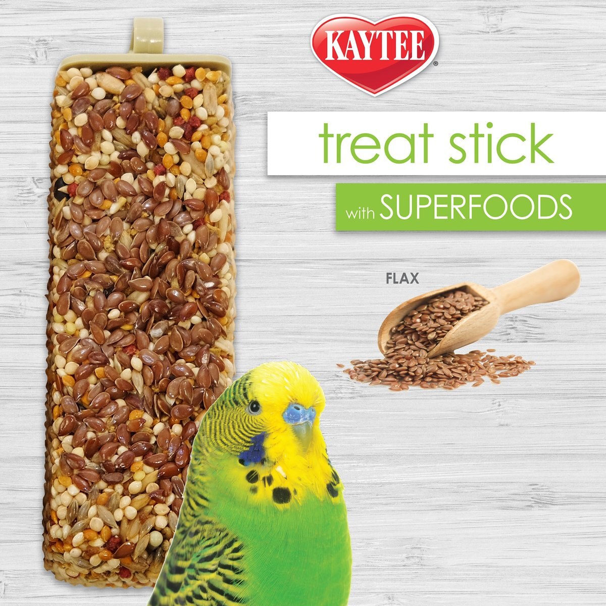 Kaytee Avian Superfood Treat Stick Flax Bird Treat， 5.5-oz bag