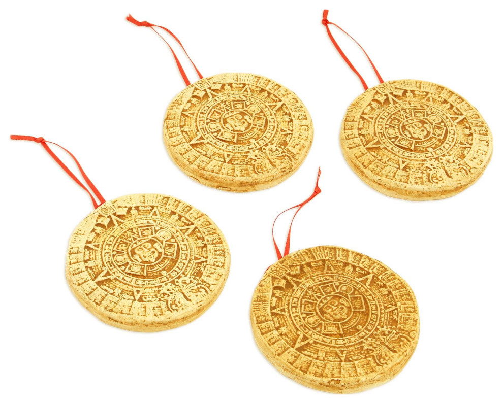Novica Handmade Aztec Cosmos Ceramic Ornaments (Set Of 4)   Christmas Ornaments   by NOVICA  Houzz