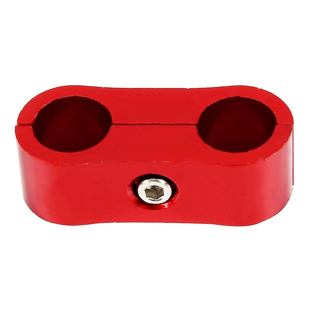 Aluminum Alloy An4 Oil Fuel Water Hose Tube Separator Divider Auto Accessory (red)