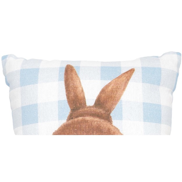 C amp f Home Checkered Blue Bunny Pillow