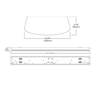 Metalux 4 ft. 5200 Lumens Integrated LED Dimmable White Wraparound Light 4000K 4NW50C3R