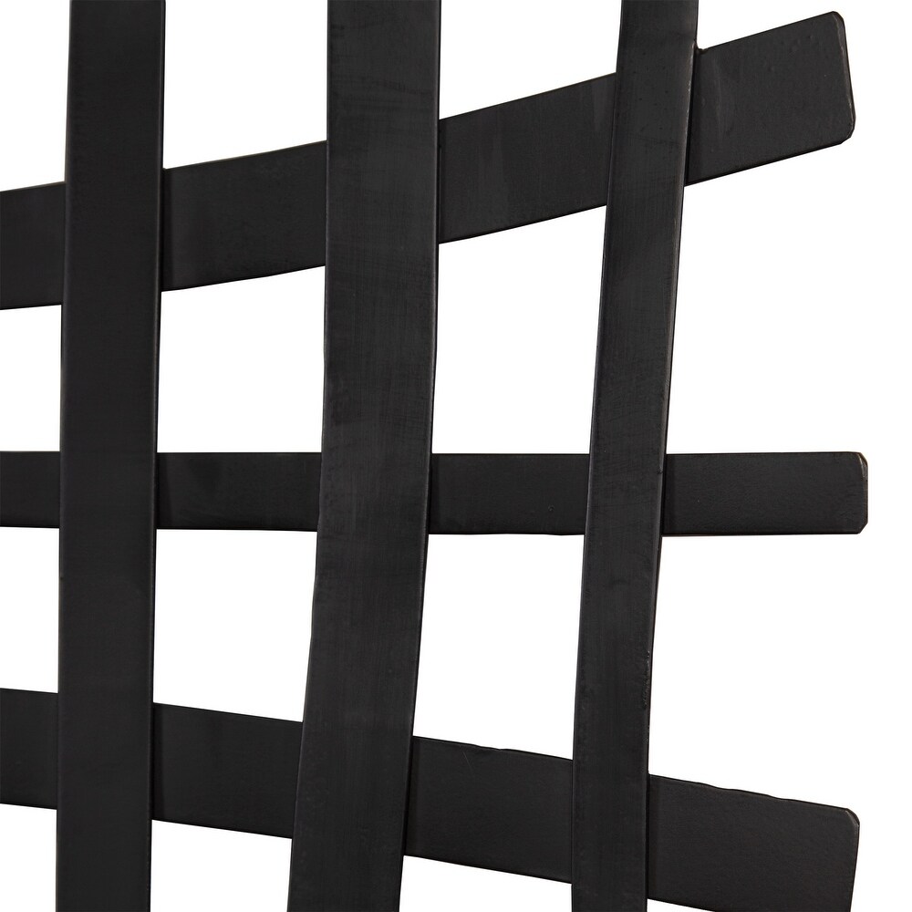 Uttermost Gridlines Matte Black Iron Wall Decor   24\