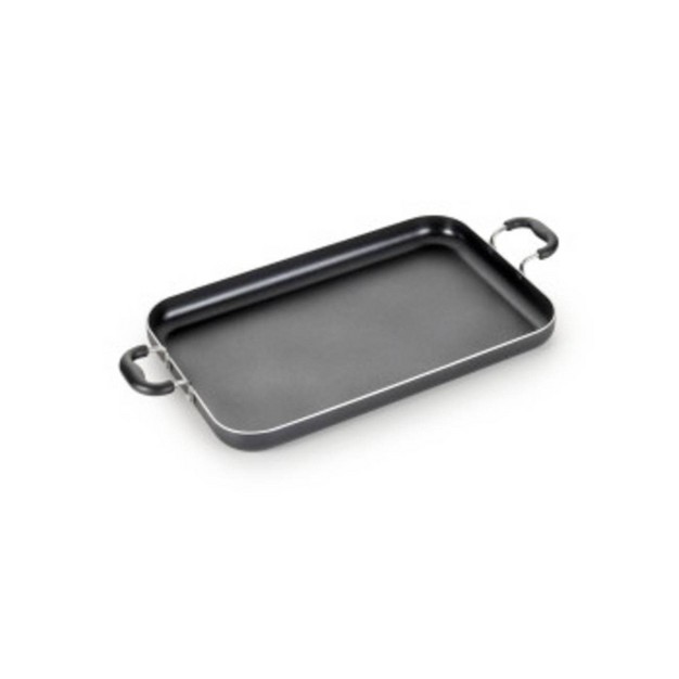 Double Burner Griddle Nonstick Cookware Black