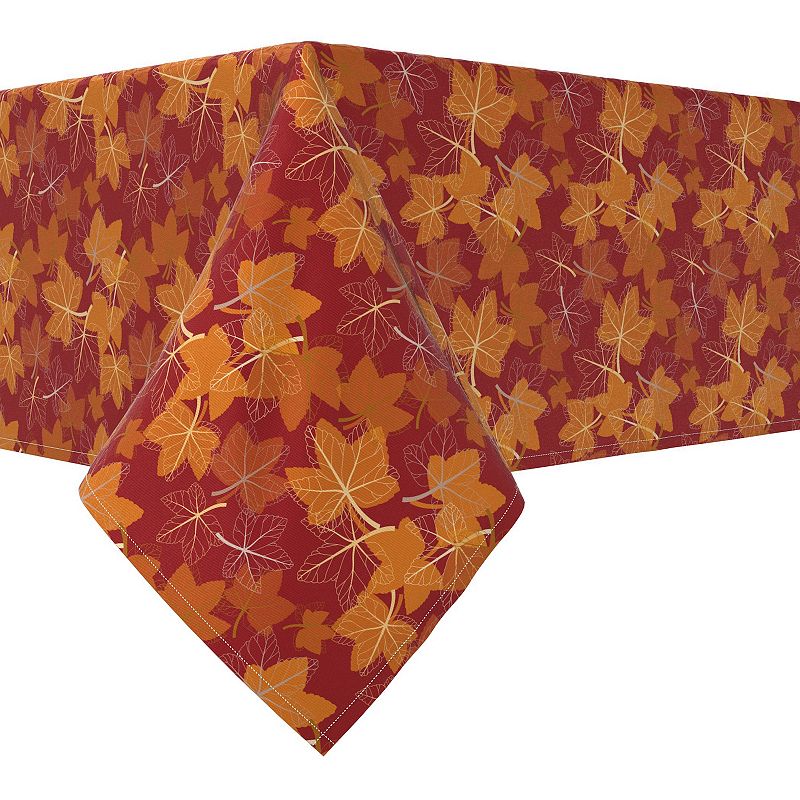 Rectangular Tablecloth， 100% Cotton， 60x120， Seasonal Fall Leaves