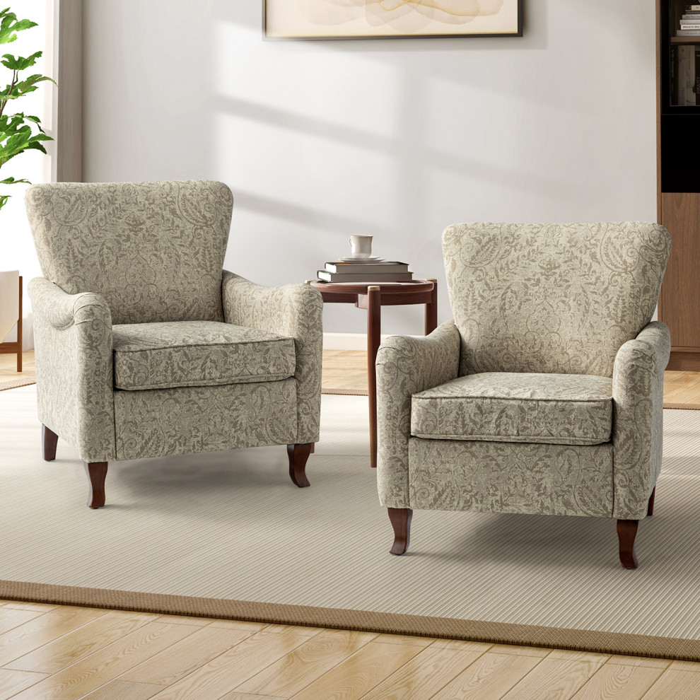 Nicola Contemporary Armchair  Set of 2   Traditional   Armchairs And Accent Chairs   by Karat Home  Houzz