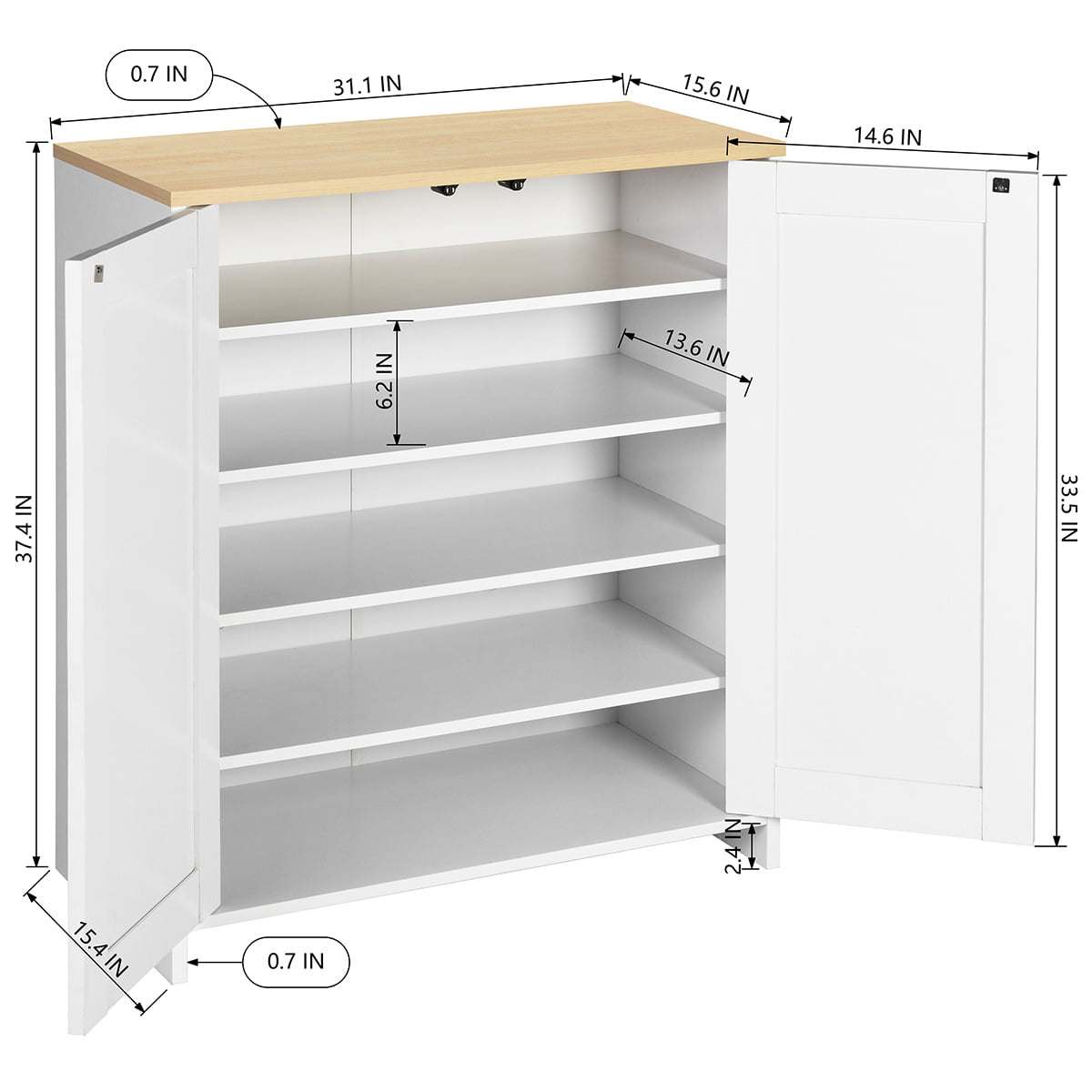 20 Pair Shoe Storage Cabine