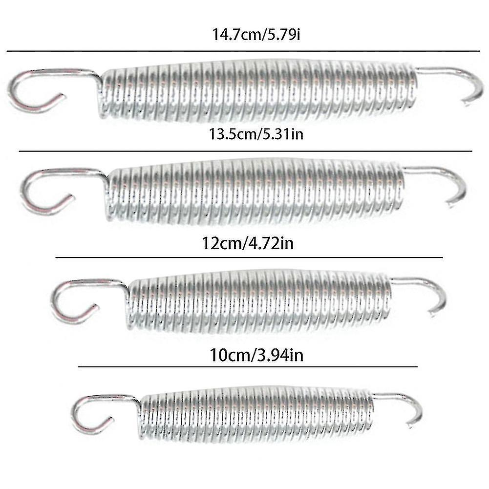 10pcs Trampoline Springs Heavy Duty Galvanized Steel Springs Replacement Kit Pull Spring Hook Waist Drum Bow Accessories