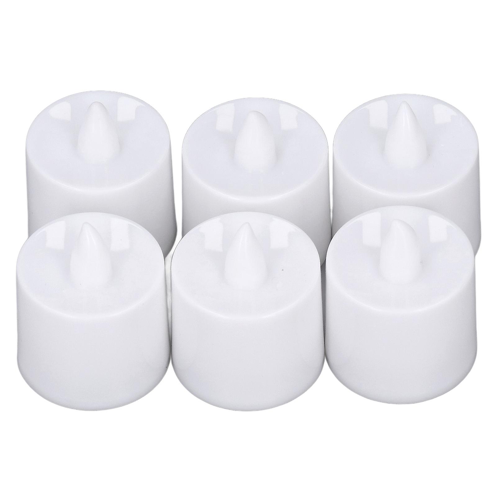 6pcs Heart Candle Light Heart Shaped Design Environmental Simple Operation Candle Light