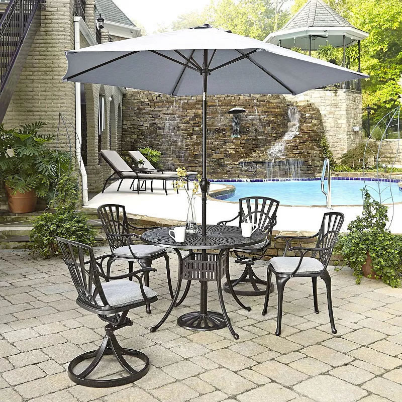 homestyles Round Patio Table and Chairs 5-piece Set