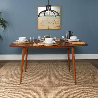 Walker Edison Furniture Company 60 in. Mid Century Wood Dining Table - Acorn HDW60MCAC