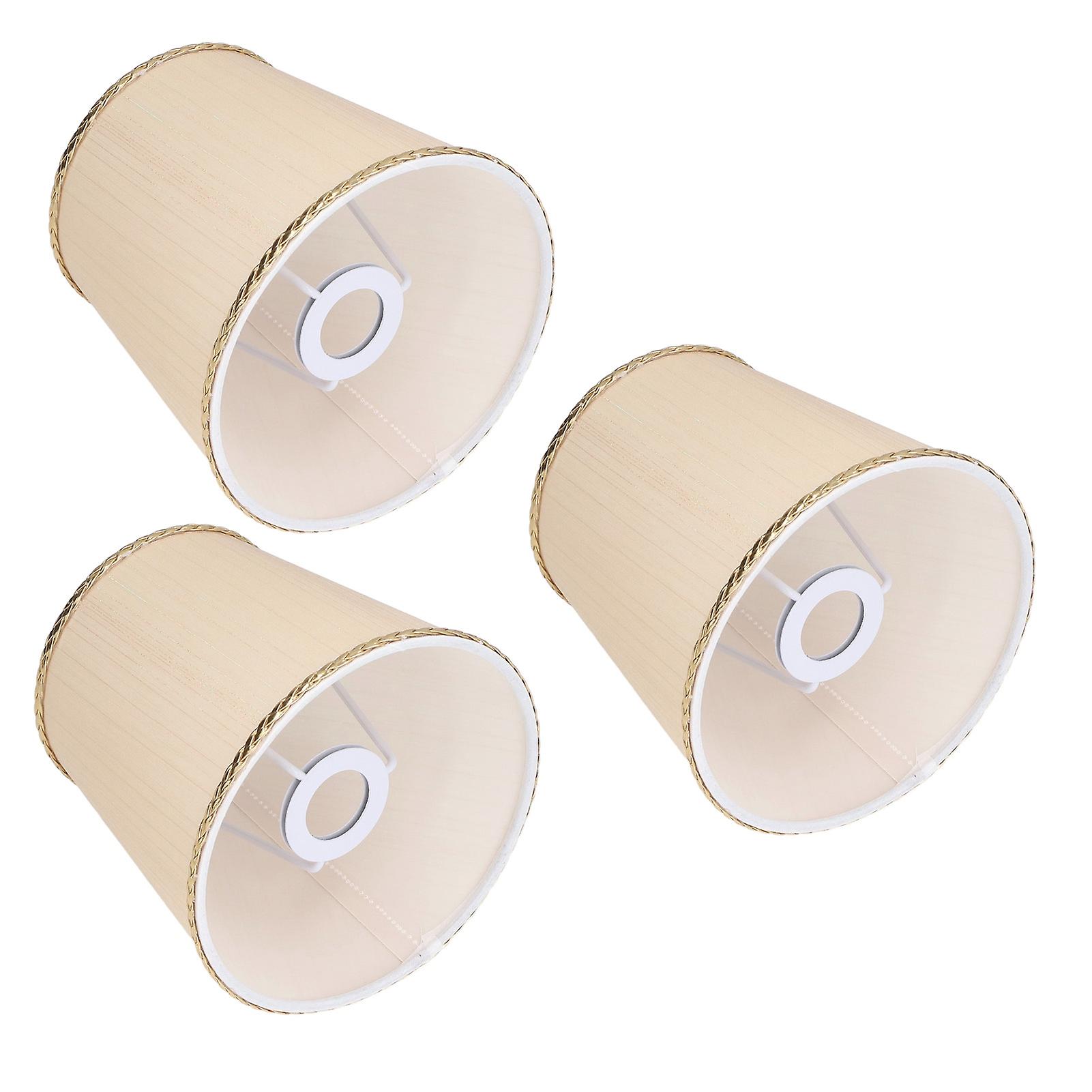 3Pcs Small Lamp Shades Soft Cloth Hand Crafted Safe Design Easy Assembly High Transmittance Widely Used Table Lampshade