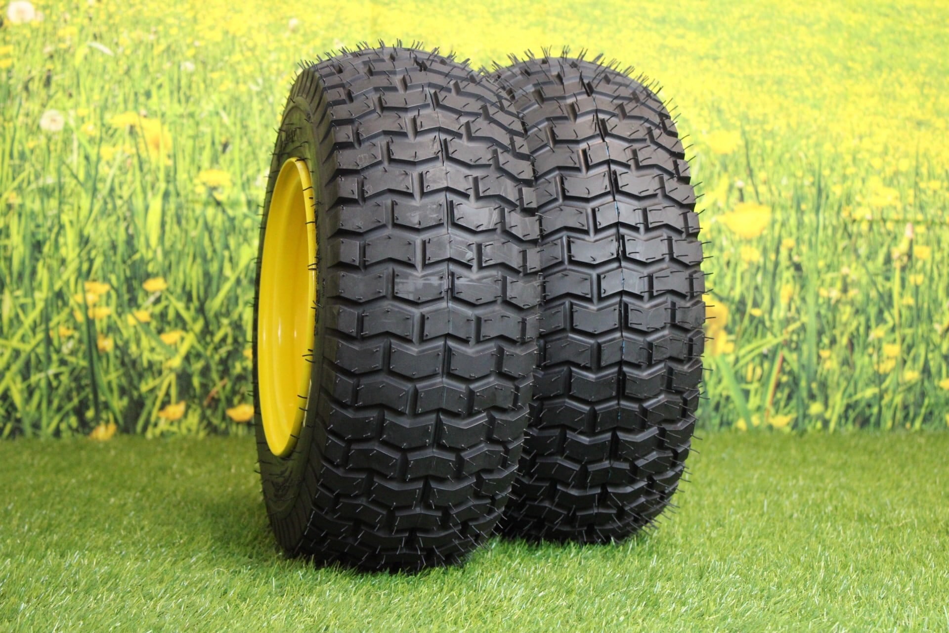 Antego Tire and Wheel (Set of 2) 16x6.50-8 Tires and Wheels 4 Ply for Lawn and Garden Mower Turf Tires .75