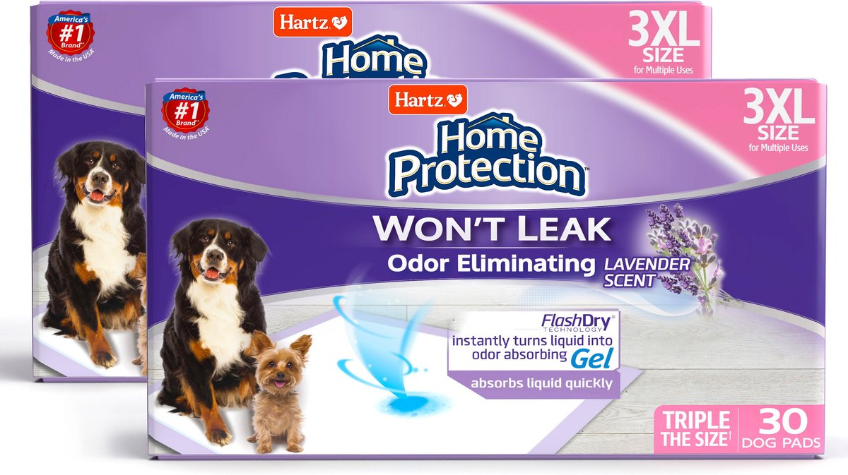 Hartz Home Protection Odor Eliminating Lavender Scent Dog Pads， XXX-Large