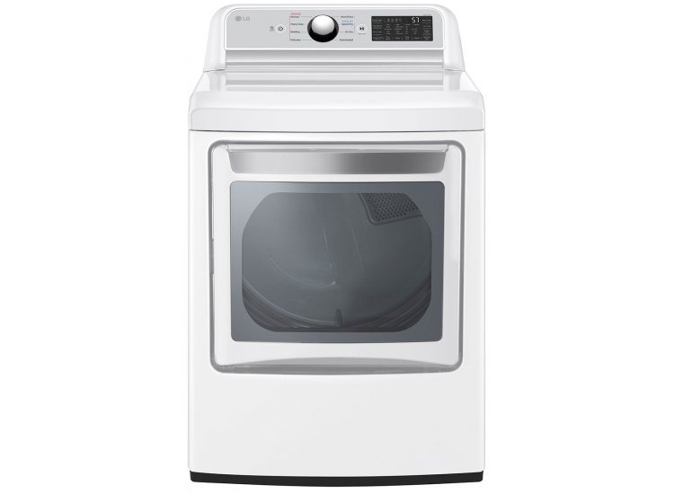 LG 7.3 Cu. Ft. White Electric Dryer With EasyLoad Door