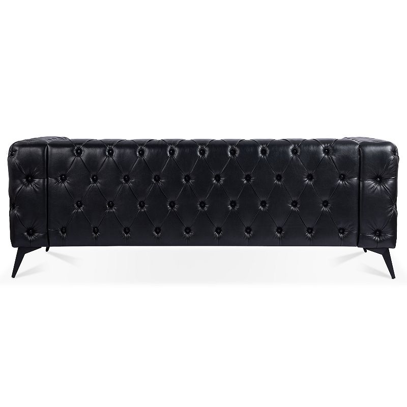 F.c Design Traditional Square Arm 3 Seater Sofa With Removable Cushion