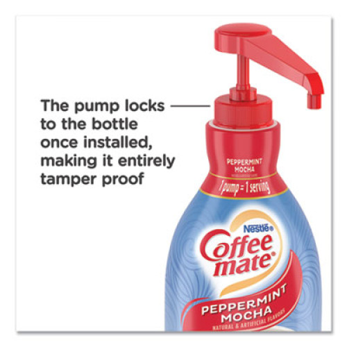 Coffee-mate Liquid Coffee Creamer， Peppermint Mocha， 1500mL Pump Bottle (29600)