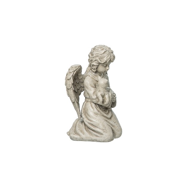 C amp f Home Cherub With Cat Figurine