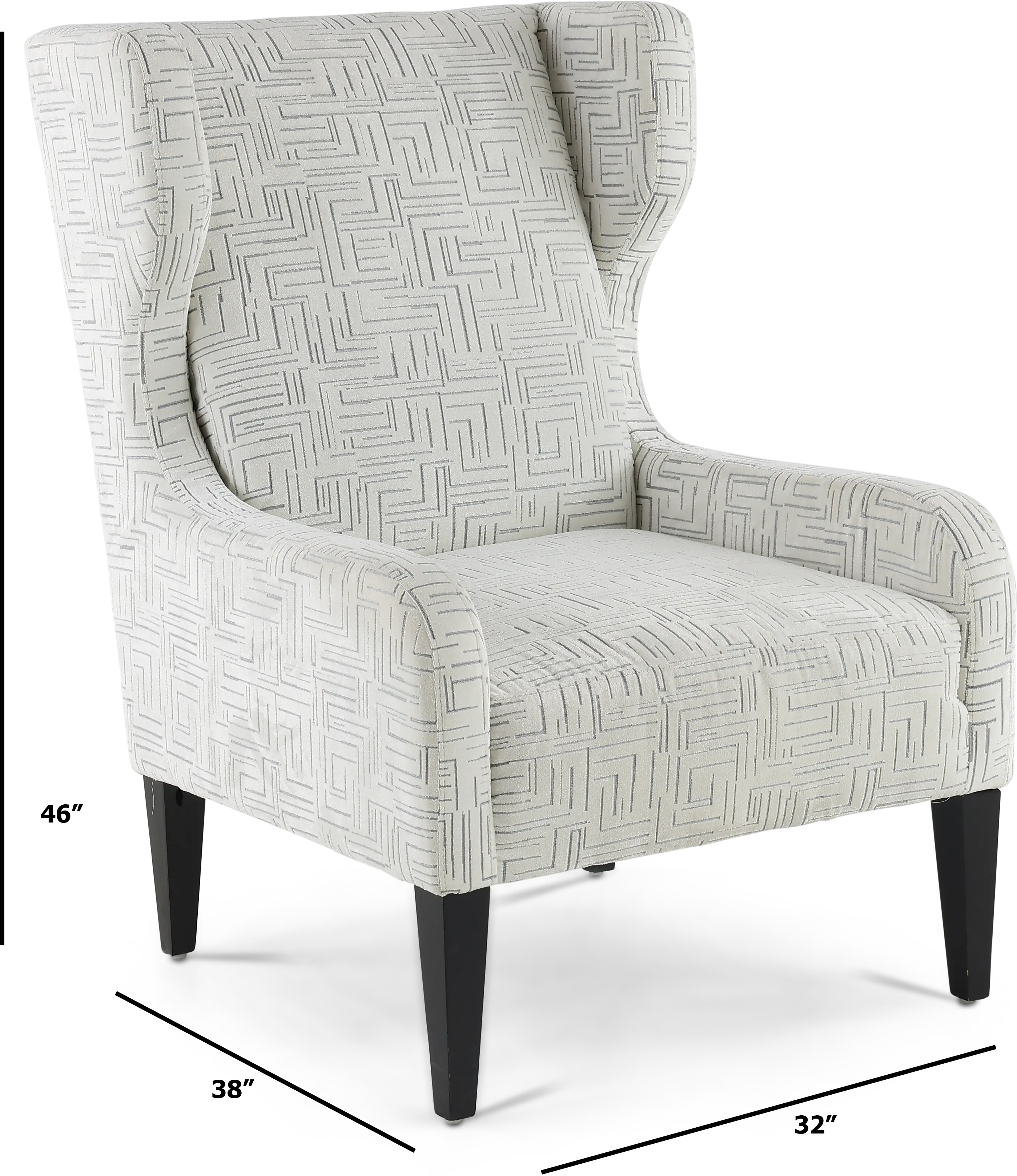 Pia Ivory White Accent Chair