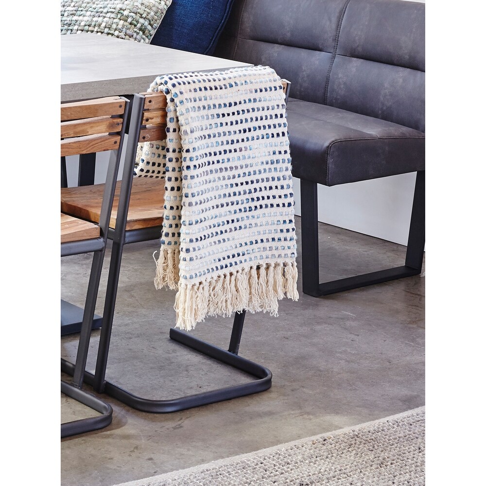 Blue Contemporary Modern Throw Blanket