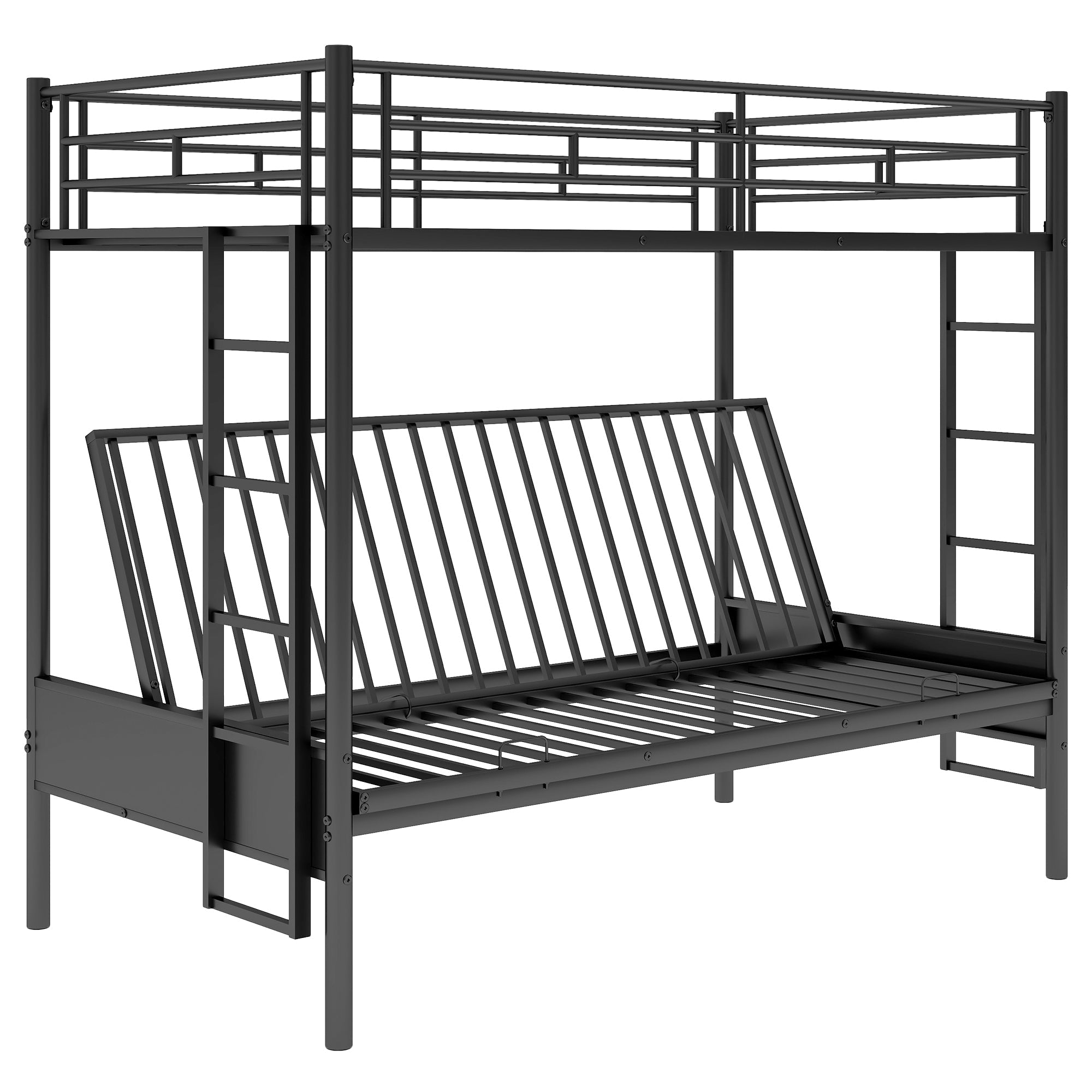 Merax Twin-over-Full Futon Metal Bunk Bed for Children's Bedroom