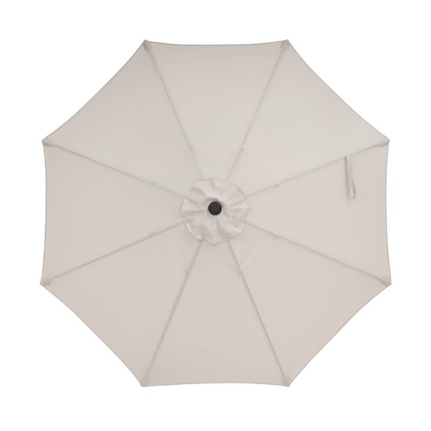 9 x27 X 9 x27 Uv Protected Patio Umbrella With Crank And Push Button Tilt Beige Wellfor