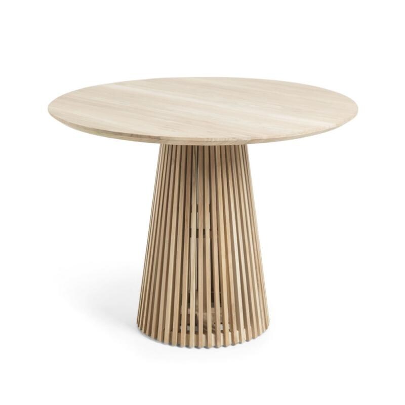 Round Teak Wood Pedestal Dining Table L