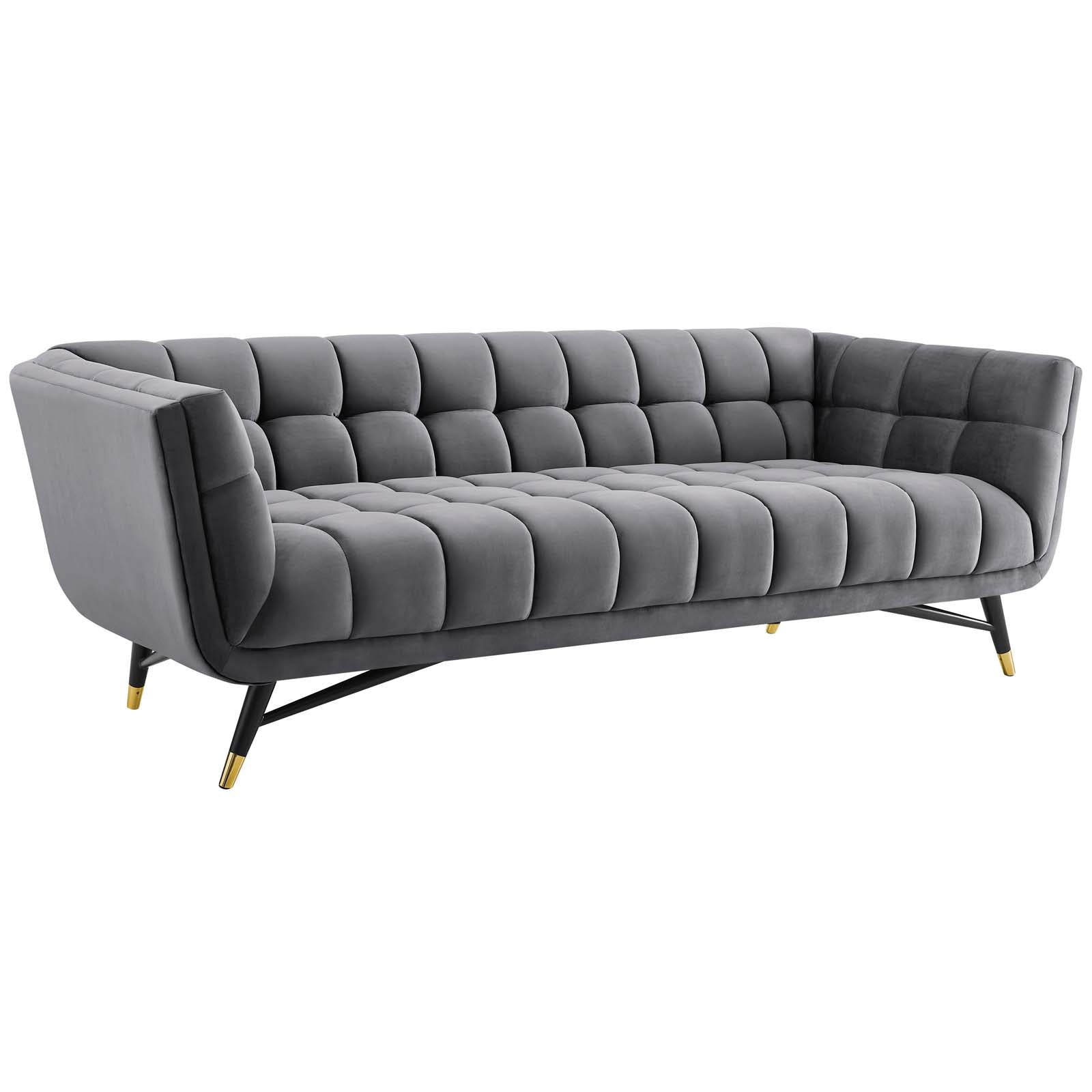 Modway Adept Velvet Upholstered Sofa, Multiple Colors