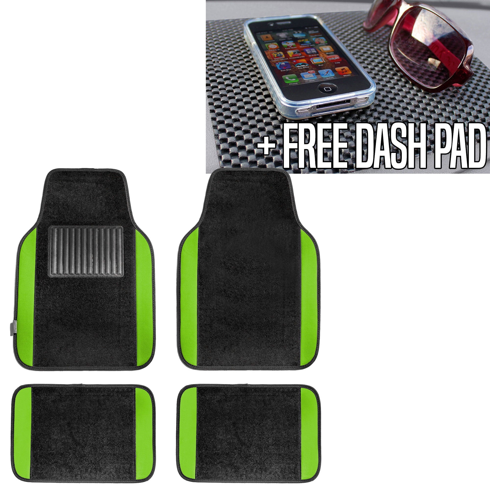 FH Group， Premium Carpet Floor Mats with Dash Grip Pad， 10 Colors