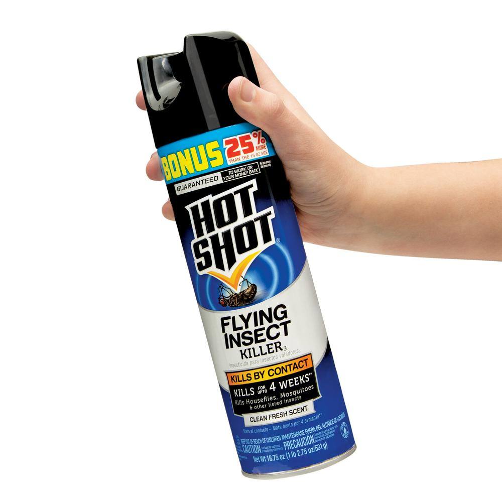 Hot Shot 18.75 oz. Flying Insect Killer Aerosol Spray Clean Fresh Scent HG-36310