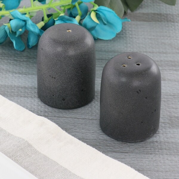 2.3 Inch Stoneware Salt and Pepper Shaker Set in Truffle