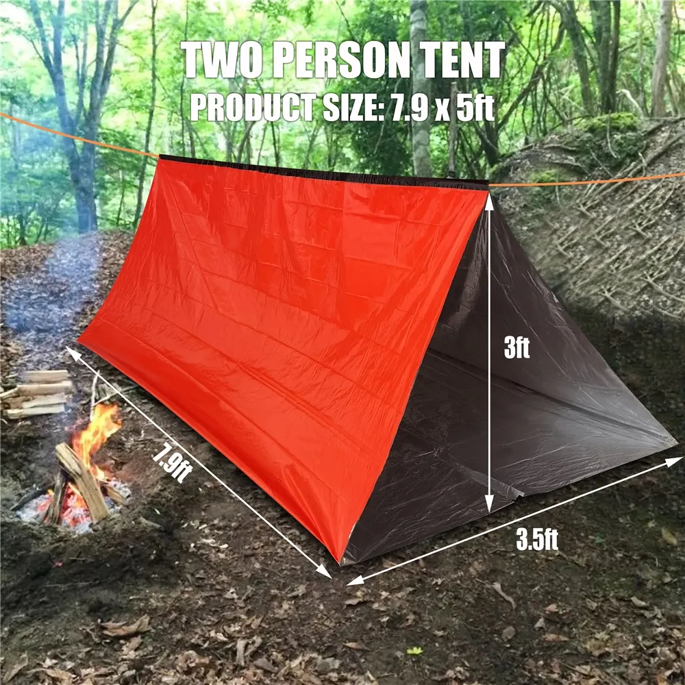 Portable Waterproof Lightweight Emergency Survival Shelter Sleeping Bag Outdoor Camping Hiking Traveling Tents