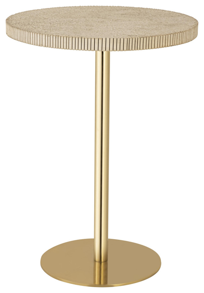 Fiona Gold Stone Side Table   Contemporary   Side Tables And End Tables   by TOV Furniture  Houzz