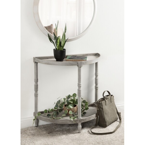 Kate and Laurel Bellport Wood Console Table with Shelf