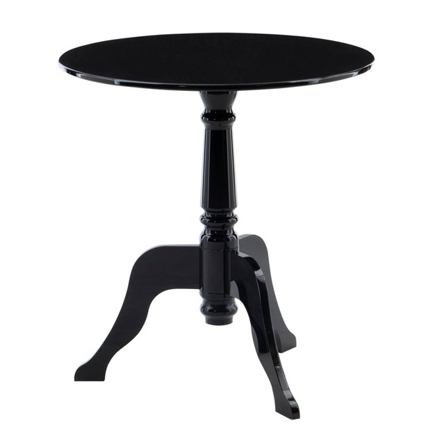 Acrylic Curvy Legs Glam End Table Black Linon